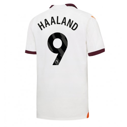 Maillot de foot Manchester City Erling Haaland #9 Extérieur 2023-24 Manches Courte